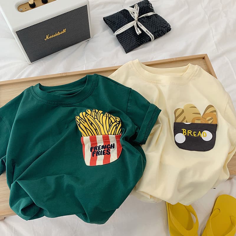 Chá mãe roupas infantis meninos camiseta de manga curta verão crianças puro algodão em torno do pescoço camiseta infanti