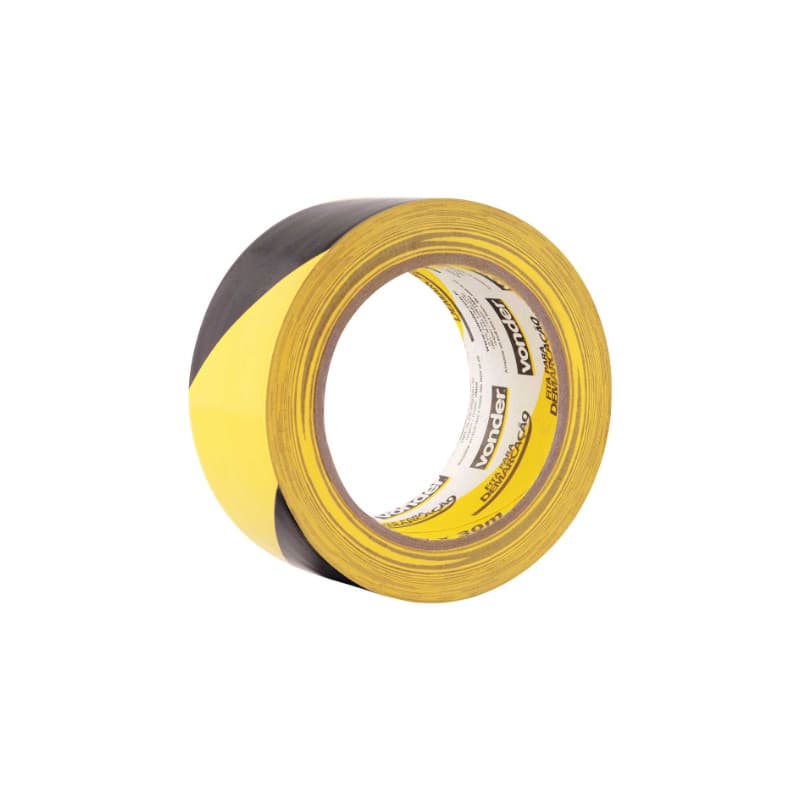 Fita Adesiva para Demarcação 48 mm x 30 mm Zebrada 1065504372 - VONDER
