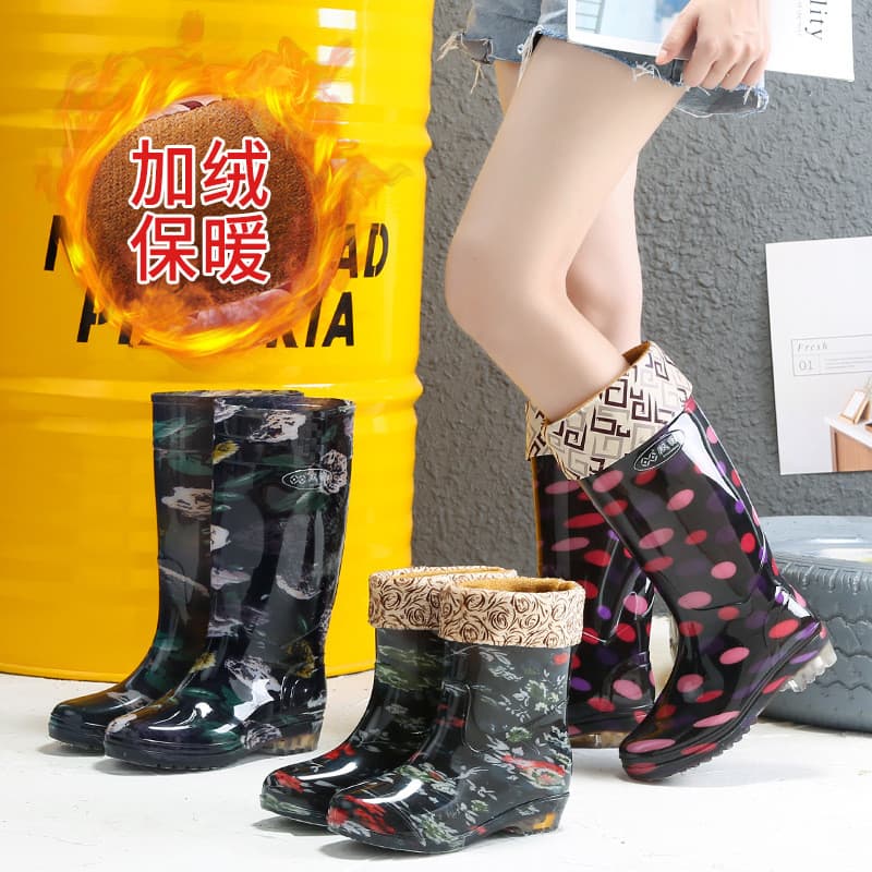Moda botas de chuva de alta qualidade feminino adulto estudantes antiderrapante sapatos de água lavagem de carro à prova