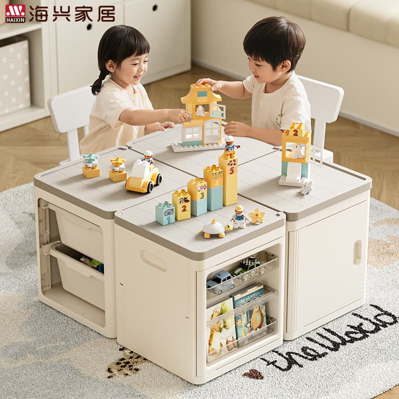 Haixing armário de armazenamento de gaveta infantil, caixa de armazenamento de brinquedos, grande capacidade, livro de g
