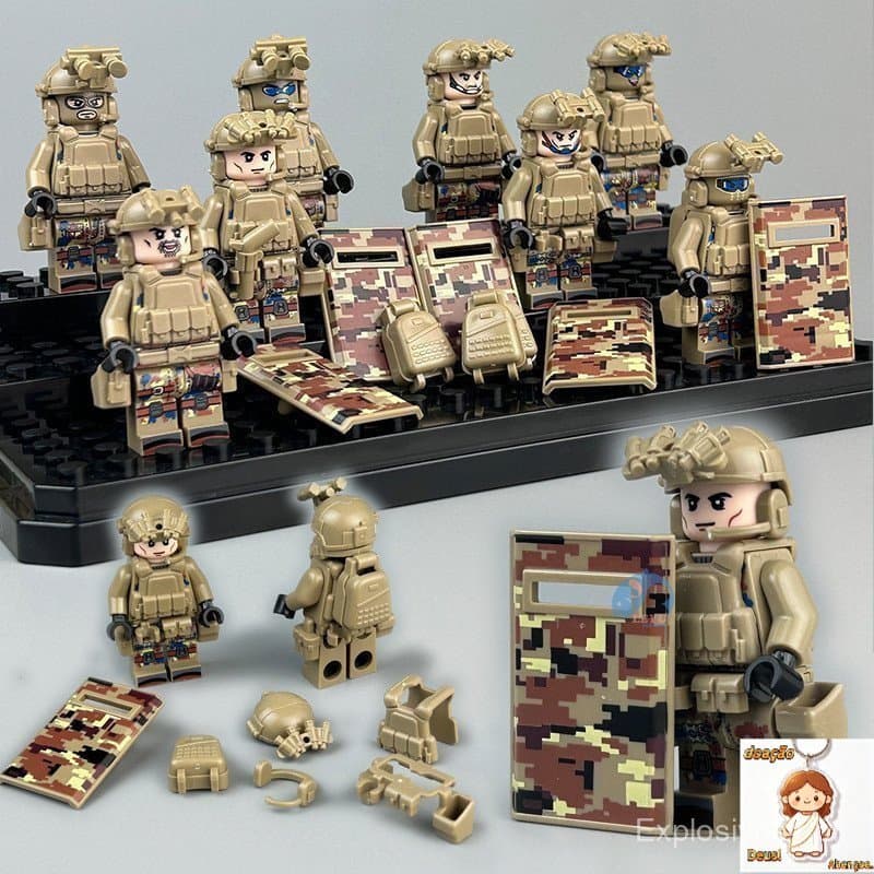 32 Peças Mini Bonecas Soldado Brinquedo Militar Polícia SWAT Figuras Conjunto Meninos