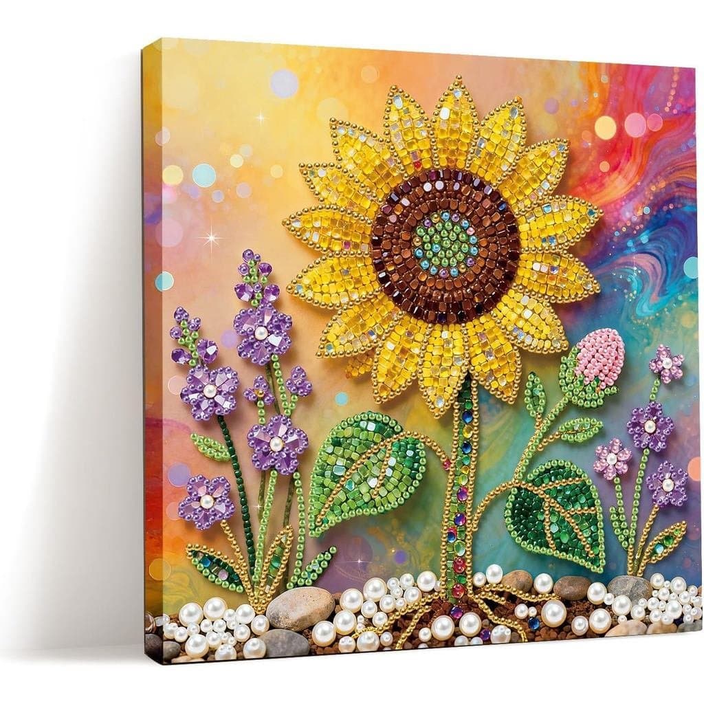 Kit de Pintura de Pérolas DIY ARTopet com Moldura, Pedras Preciosas, Pérolas, Diamantes, Contas, Tela para Artesanato, p