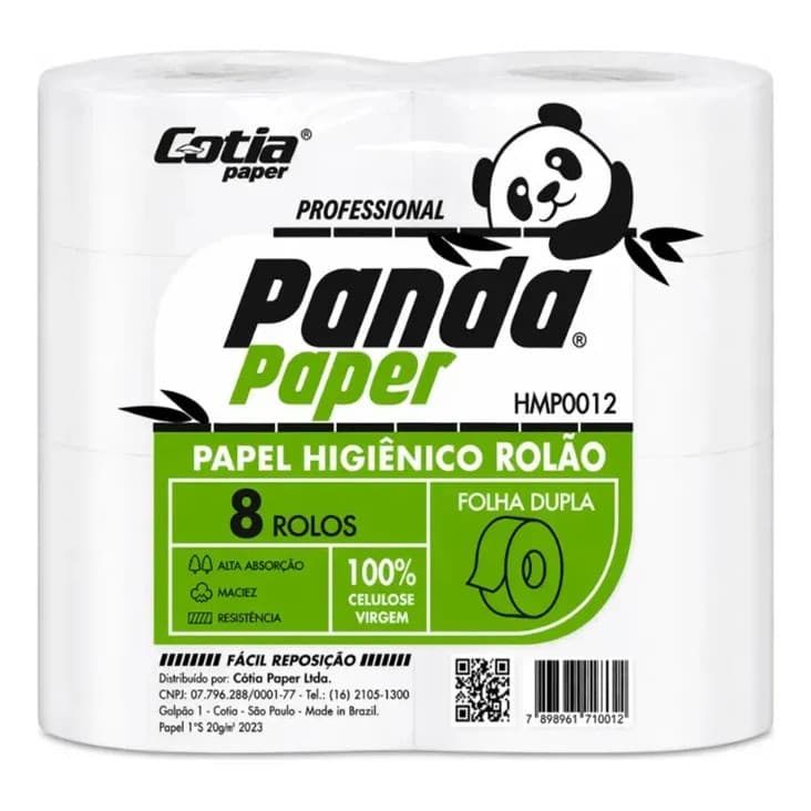 HIGIENICO ROLAO 8 ROLOS CELULOSE FD PANDA
