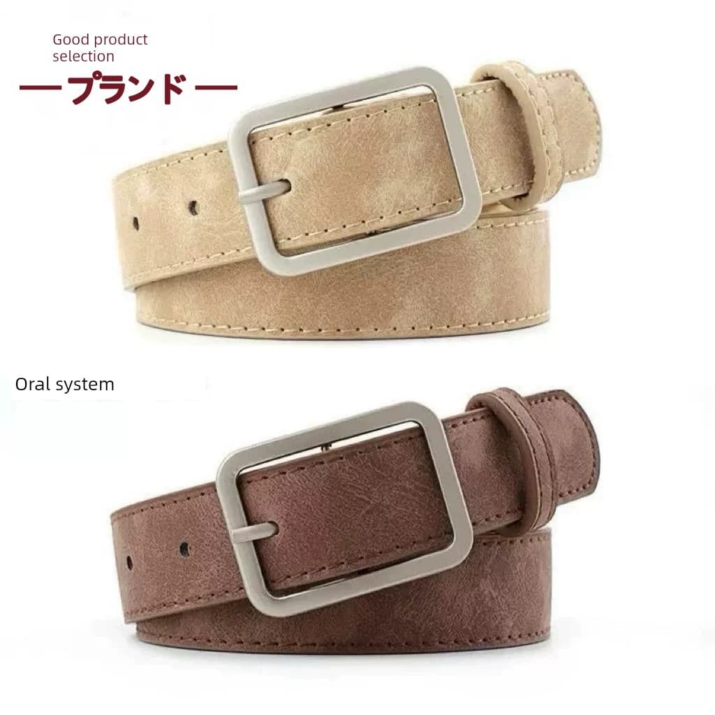 cinto cowboy cinto masculino couro cinto masculino couro legítimo Japão Muji novo estilo Casual masculino feminino simpl