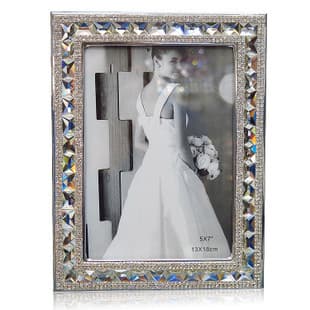 Criativo diamante-cravejado strass cristal moldura de foto Desktop pequena moldura estilo europeu 23cm moldura de foto a