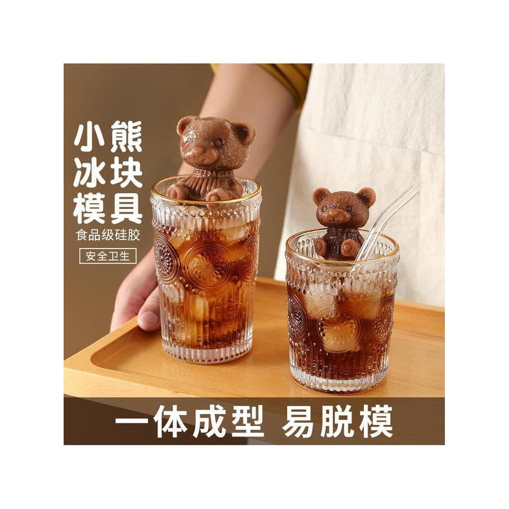 Urso cubo de gelo molde doméstico gelo-fazer forma de Silicone bandeja de gelo caixa de fazer gelo molde de gelo picolé