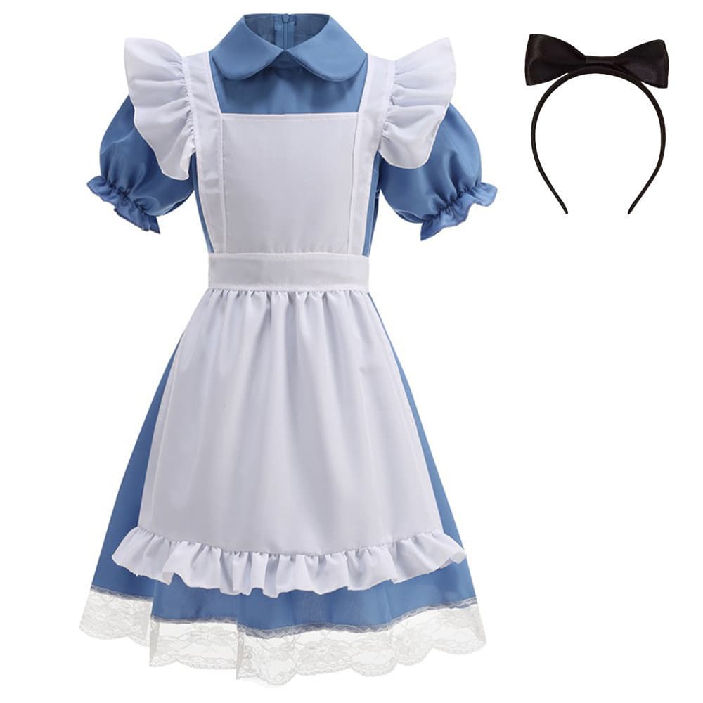 Fantasia de Halloween da Alice Girl, Vestido de Festa Lolita, Moda 2025, Manga Longa, Cosplay de Empregada para Aniversá
