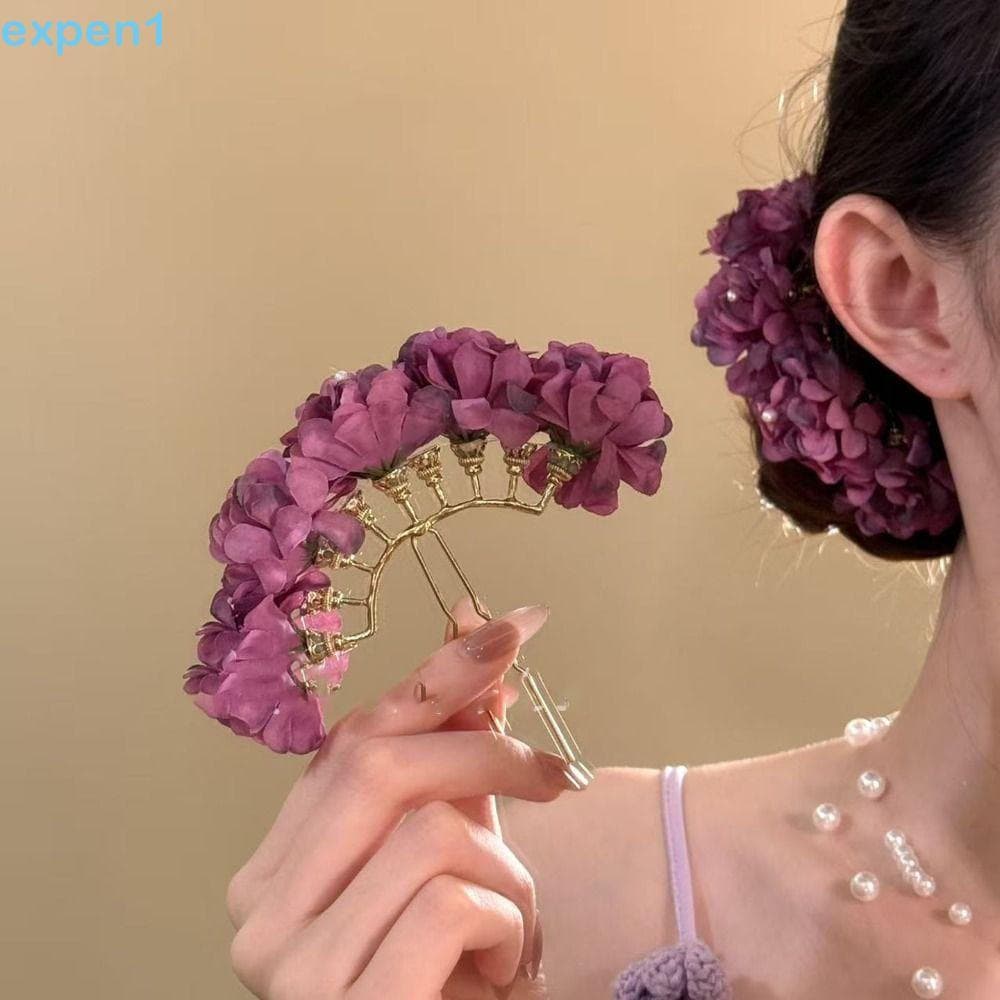 EXPEN Flor Bastão De Cabelo , Simulação Fada Estilo Chinês Clipe Lateral , Grampo Acessórios De Noiva