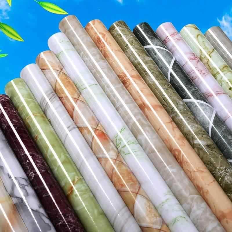 Adesivo à prova de óleo de cozinha engrossado à prova d'água à prova de umidade molde armário papel de parede gabinete D