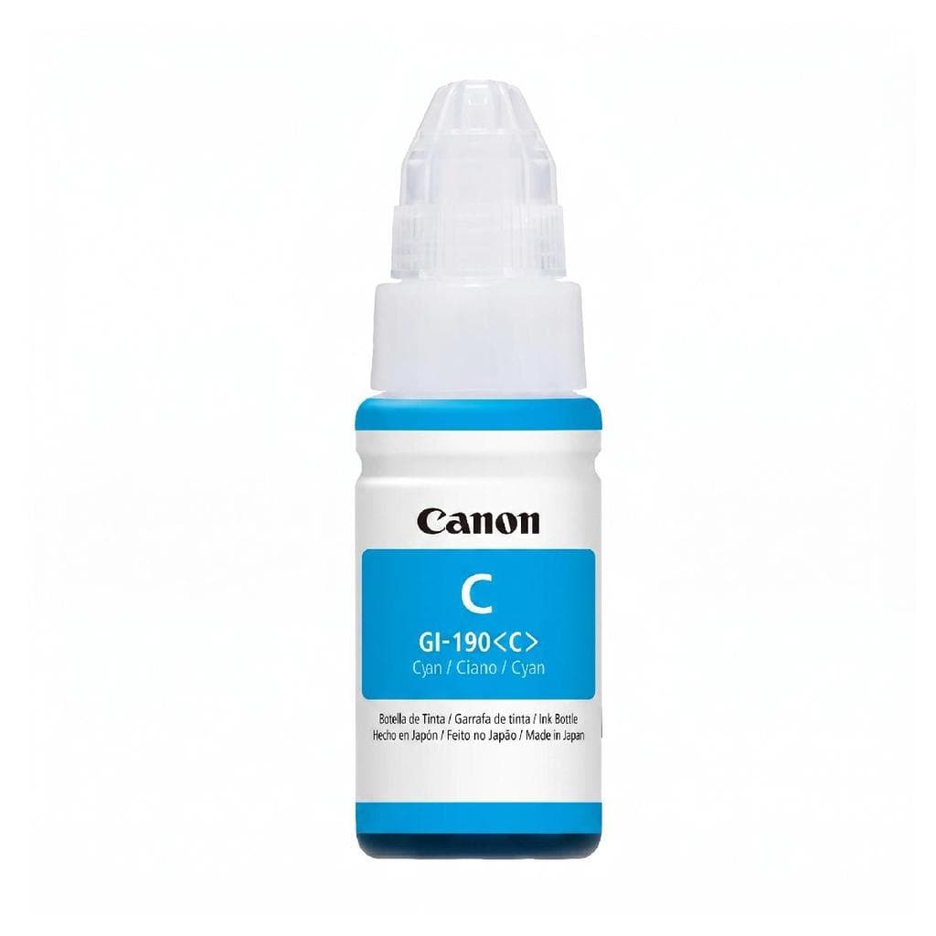 Refil de Tinta Canon GI-190C - 70ml - Ciano - Para Impressoras Pixma G1100 / G2100 / G3100 / G4100