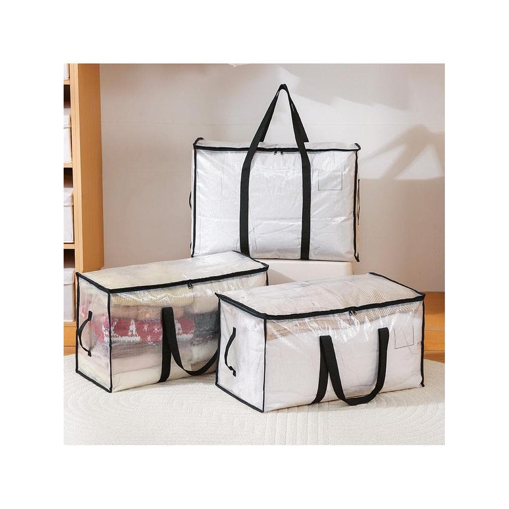 Saco de armazenamento transparente completo colcha embalagem roupas saco em movimento grande capacidade impermeável à pr