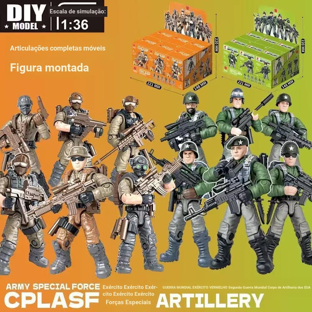 Bonecos Figuras Articulados  8 cm + Acessórios Figura De Ação Para Decoração e Coleção