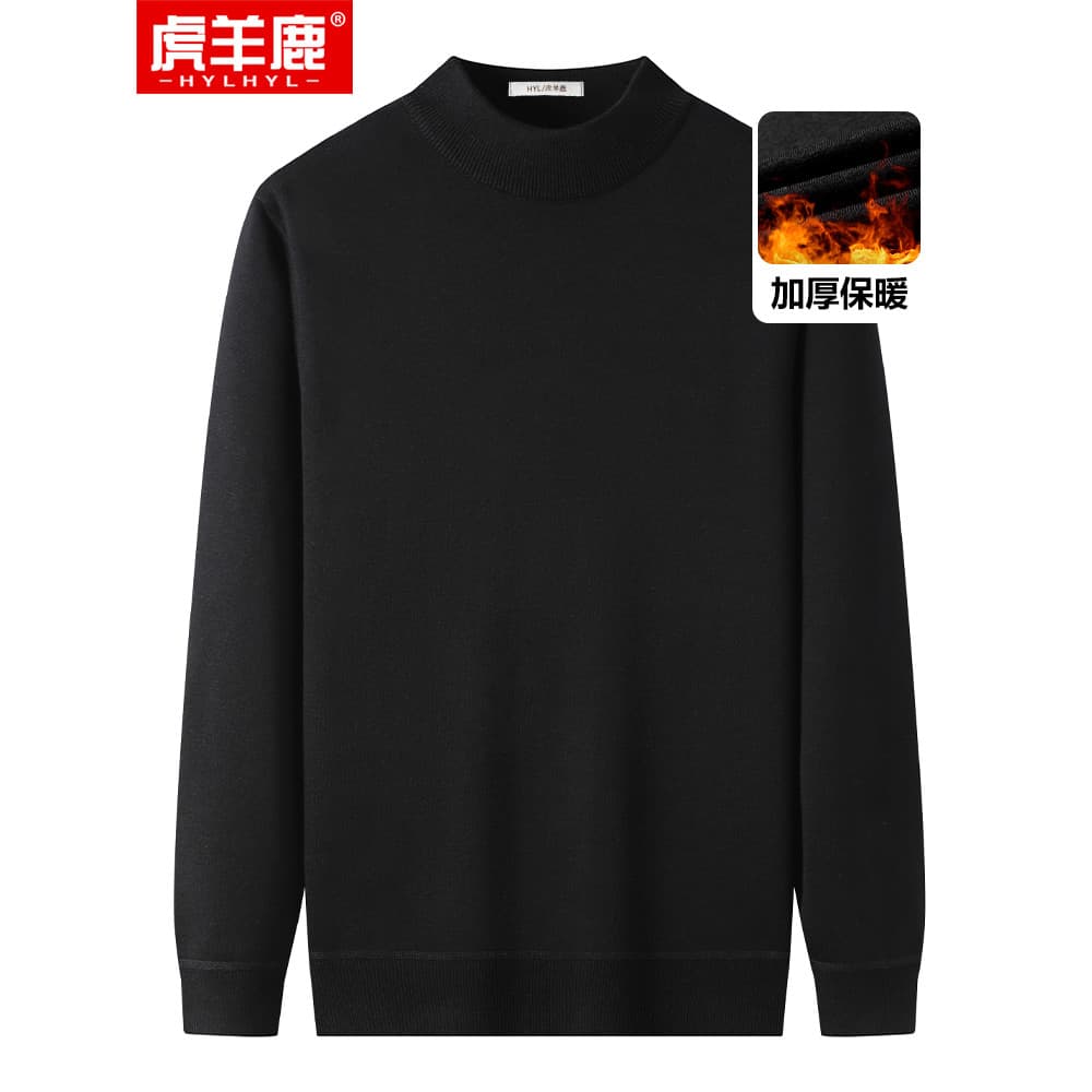 2025 inverno camisola quente masculina de meia-idade vovô idoso engrossado em torno do pescoço topo pai inverno