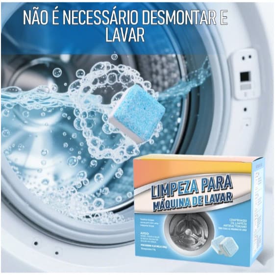 Pastilhas de Limpeza para Máquina de Lavar Efervescente Sólido Remover Manchas