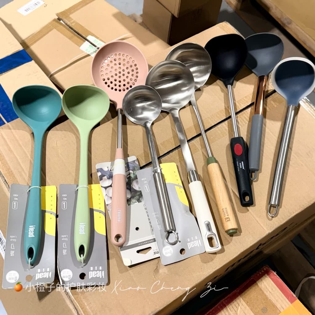 Alta qualidade!Utensílio de cozinha!Aço inoxidável/colher/coador/colher de Silicone