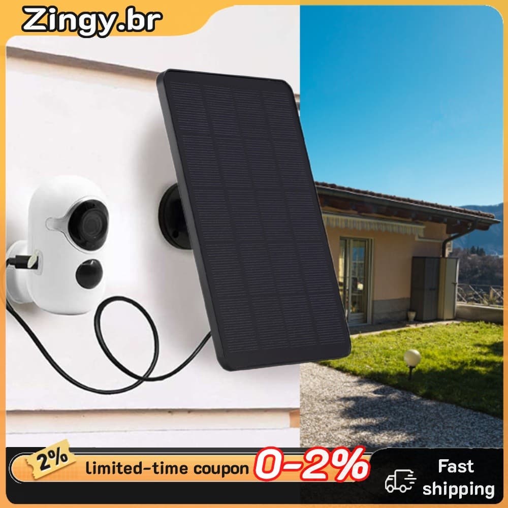 Painel Solar 4W 5V 360 Suporte Ajustável Monocristalino Para Luzes De Pátio