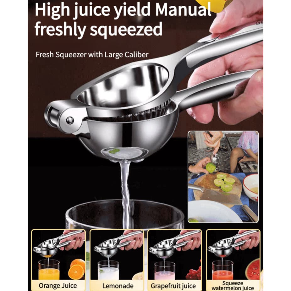 【Fácil de Limpar】[Fácil de Usar e Limpar] Máquina Manual/Extrator de Suco/Espremedor Manual/Inox/Alta Eficiência
