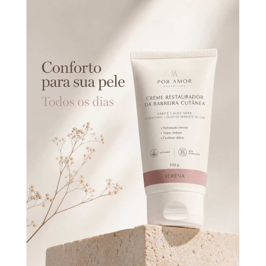 Creme Restaurador Pele Sensível Barreira Cutânea Aloe Vera Karité Sem Petrolatos 100g
