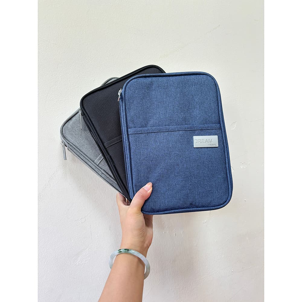 Super bom ~ saco de armazenamento de documentos de viagem portátil saco de passaporte de bilhete de ar livro de conta sa