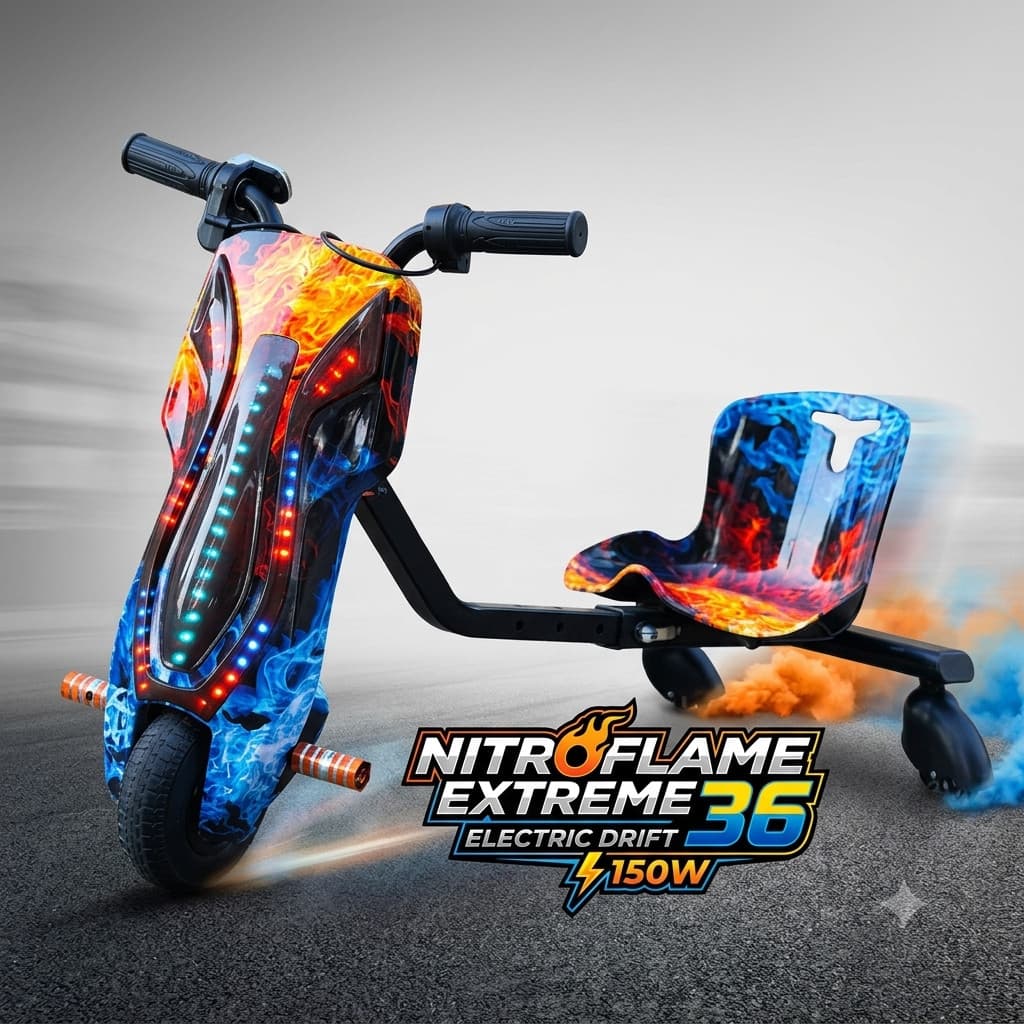 Triciclo Drift Infantil Eletrico Led Motor 150w Bluetooth Suporta até 70kg