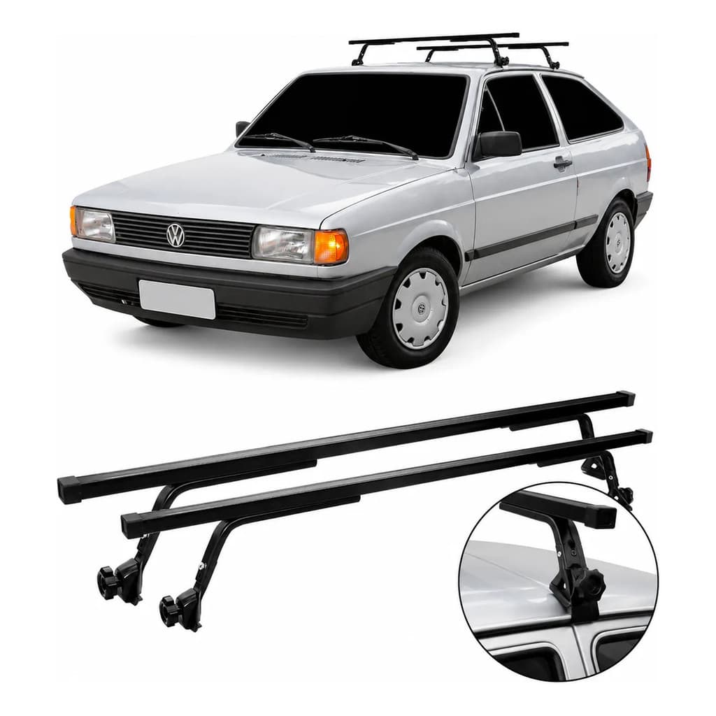 1- Rack De Teto Travessa Bagageiro Vw Gol Quadrado 1980 A 1994