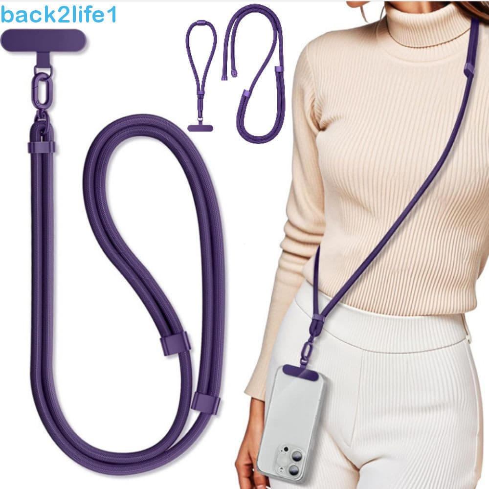 Cordão para Celular BACK2LIFE1, Alça de Pescoço e Pulso para Celular, Corrente Removível 3 em 1 9ECD