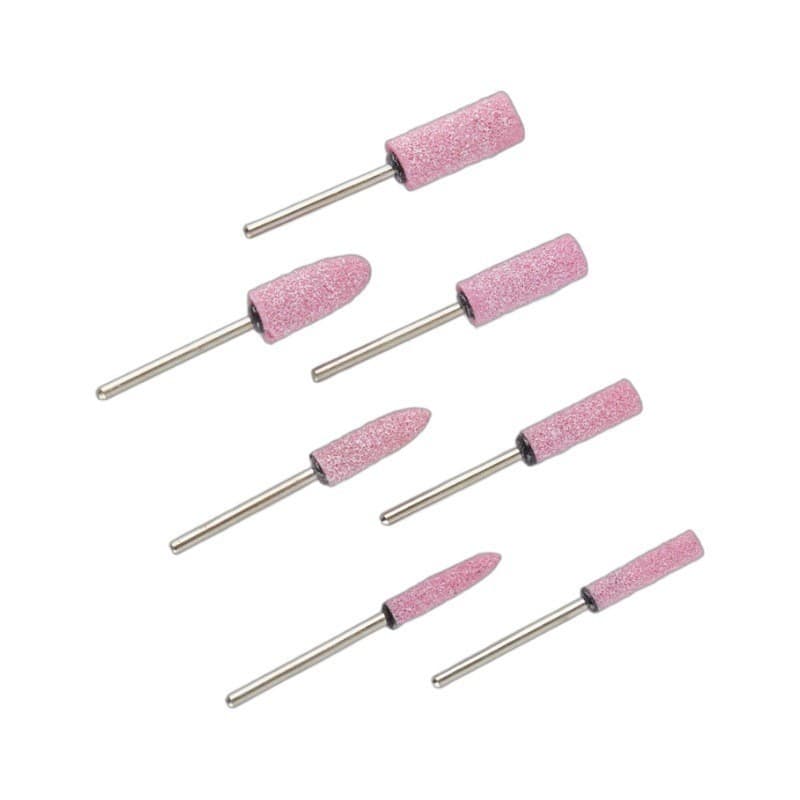 Disco de Desbaste de Coríndon Vermelho com Haste Alongada de 3mm para Polimento e Desbaste de Metal, Mini Esmerilhadeira