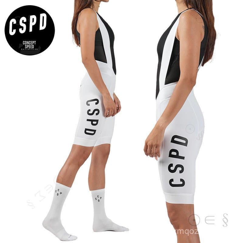 Calças de Ciclismo de Verão CSPD para Homens e Mulheres, Preto e Branco, Calças para Ciclismo de Estrada, Esportivas, Re