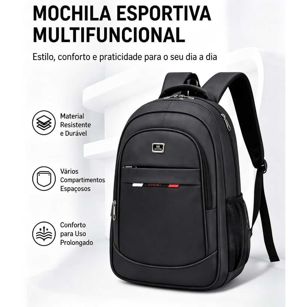 Mochila Executiva Impermeável para Notebook 15,6" Grande Capacidade
