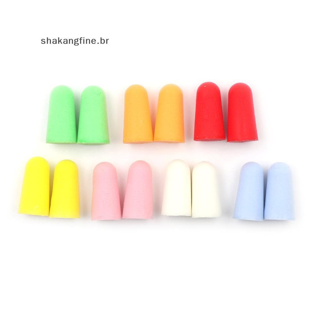 SHBR 20pcs Tampões De Ouvido De Espuma PU Anti Ruído Ronco Confortáveis Para Estudo E Sono .