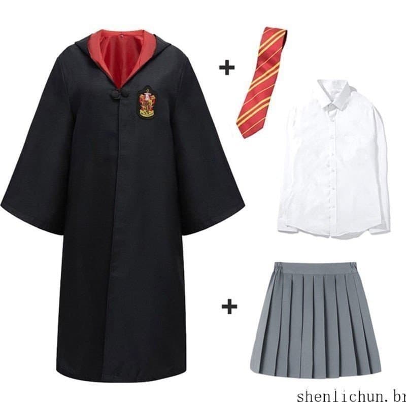 Uniforme Escolar para Adultos e Crianças, Fantasia de Slytherin Hufflepuff Hermione, Pacote 028 U2QJ XXE4 VNAP P3HY MUEC