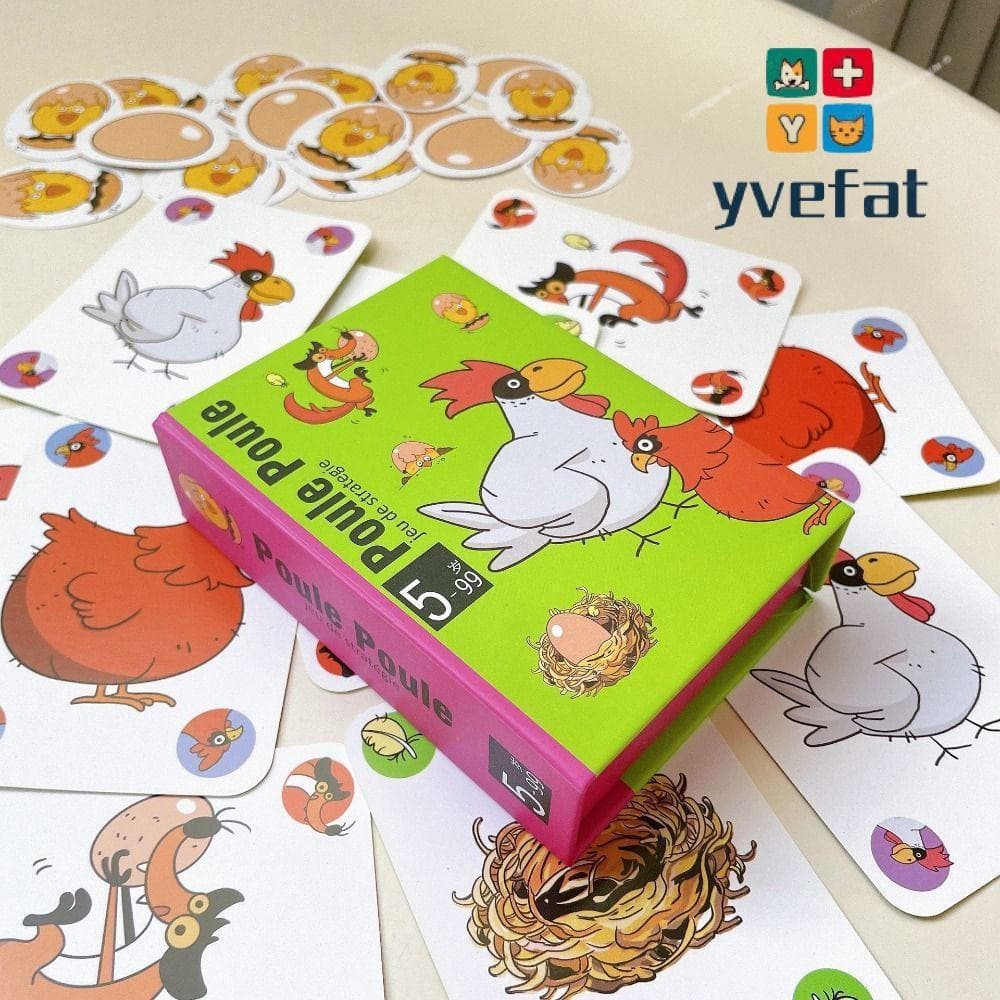 Jogo De Tabuleiro YVEFAT , Cartas Multicolorido De Ovelha Negra Drecksau Festa Piou De Frango À Base De Desenho Animado