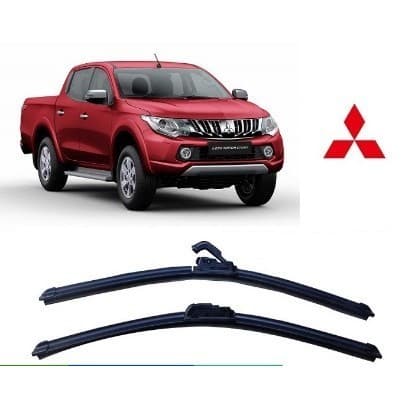 Par Palhetas Limpador De Parabrisa Dianteiro Para Mitsubishi L200 Sport/Outdoor/Savana 2004 até 2009