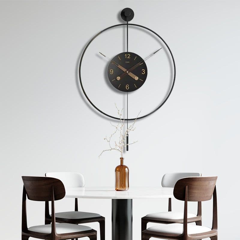 Luz moderna de luxo sala estar simples relógio parede decoração espanhola moda criativa estilo balanço arte mudo relógio