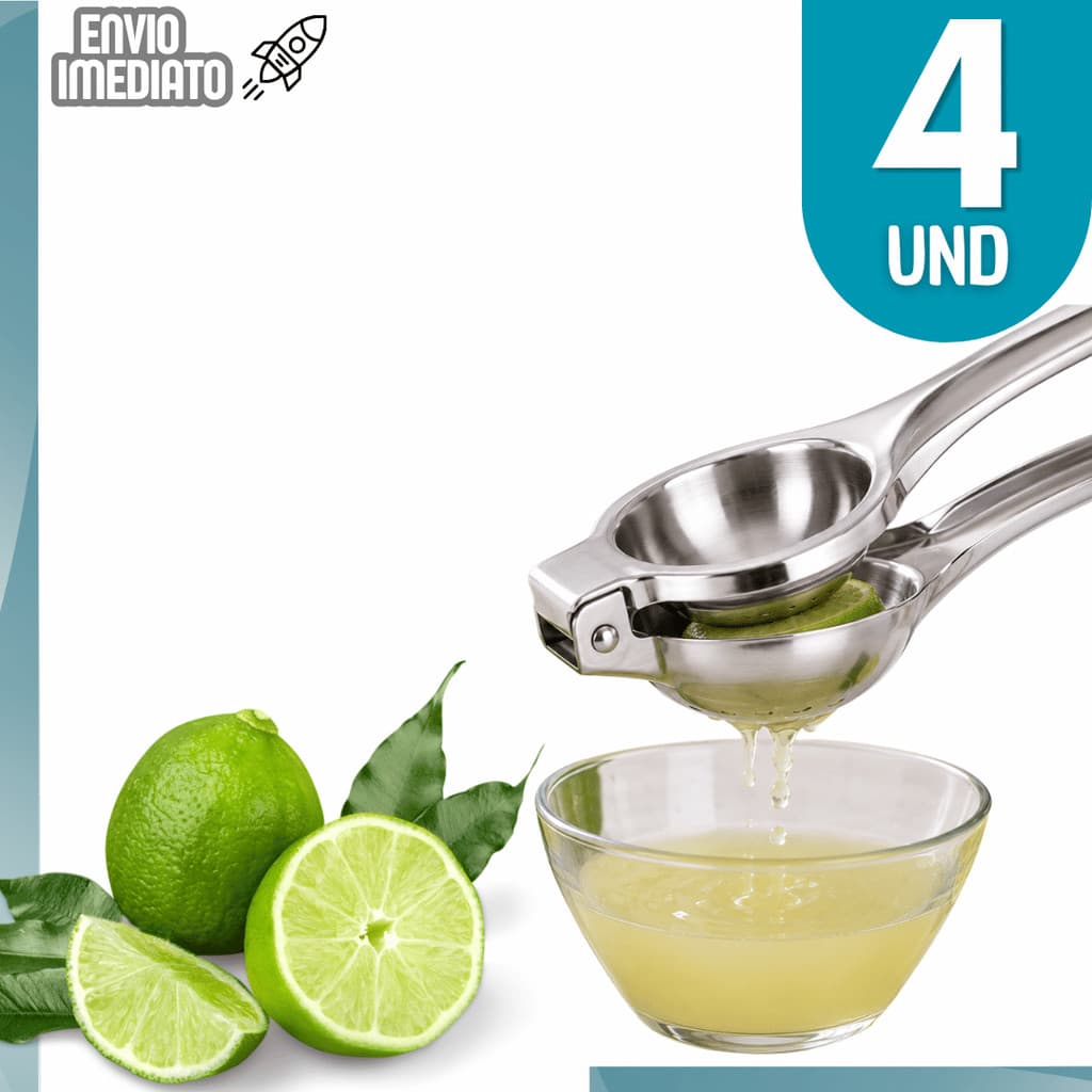 Espremedor de Limão Aço Inox Manual Profissional Alta Durabilidade