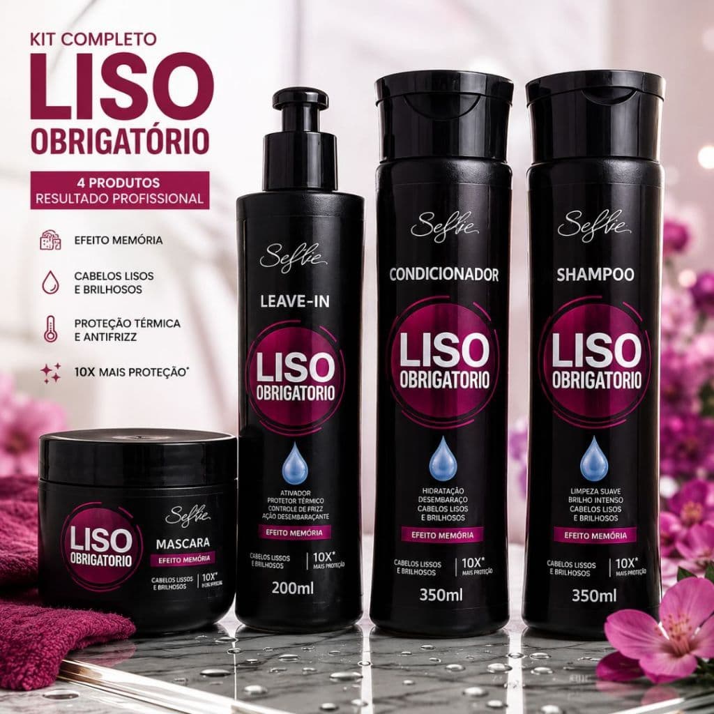 Kit Liso Obrigatório Cabelos Lisos Sem Frizz