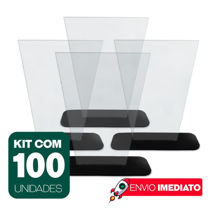 KIT 100 TROFÉUS TRAPÉZIO INVERTIDO PS 2MM