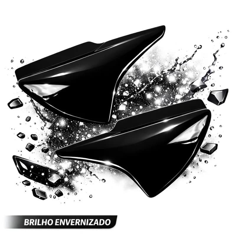 Carenagem Par Tampa Lateral Titan 150 Preto 2004 2005 2006 2007 2008 Preta Pintado Envernizado Brilhante