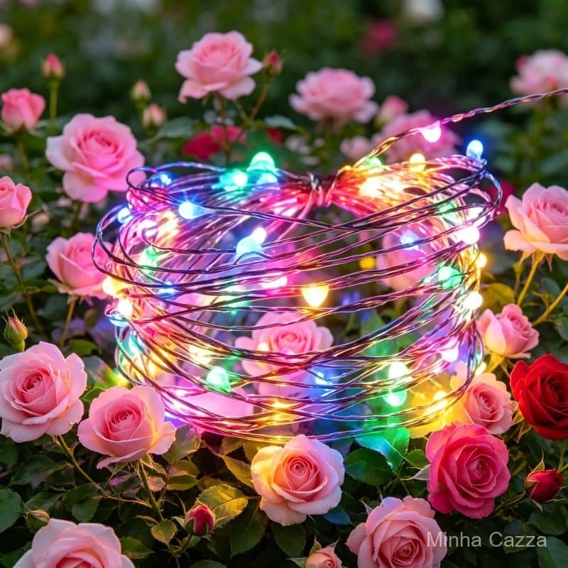 1/2/3 Pcs Luz Decorativa Colorida 2M Com 20 Leds Caixa De Bateria Independente Sem Tomada Para Festa Quarto Flor Present