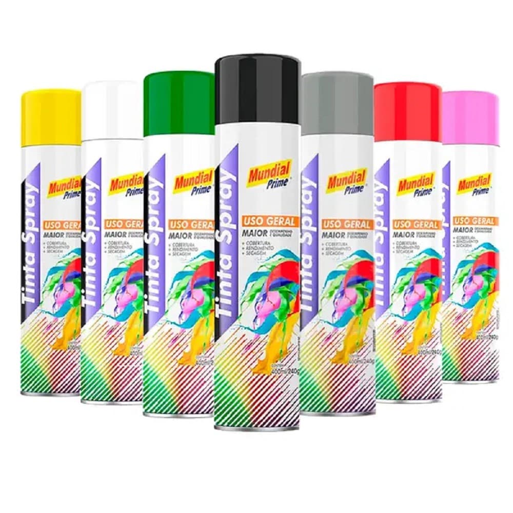 TINTA SPRAY USO GERAL MUNDIAL PRIME 400ml / 240g