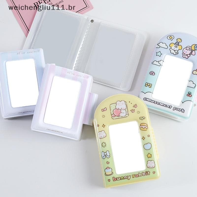 # weicheng Álbum De Fotos Fofo 3 Polegada Porta-Cartões Idol Card Binder Collection Book 32 Pocket Album Photocard Stora