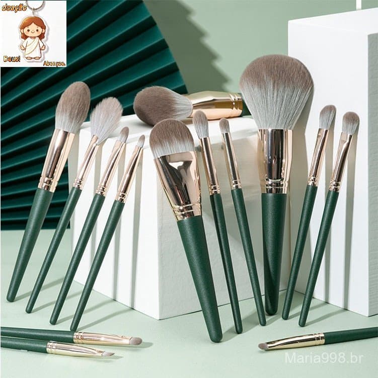 KIT 14 peças Pincéis de Maquiagem