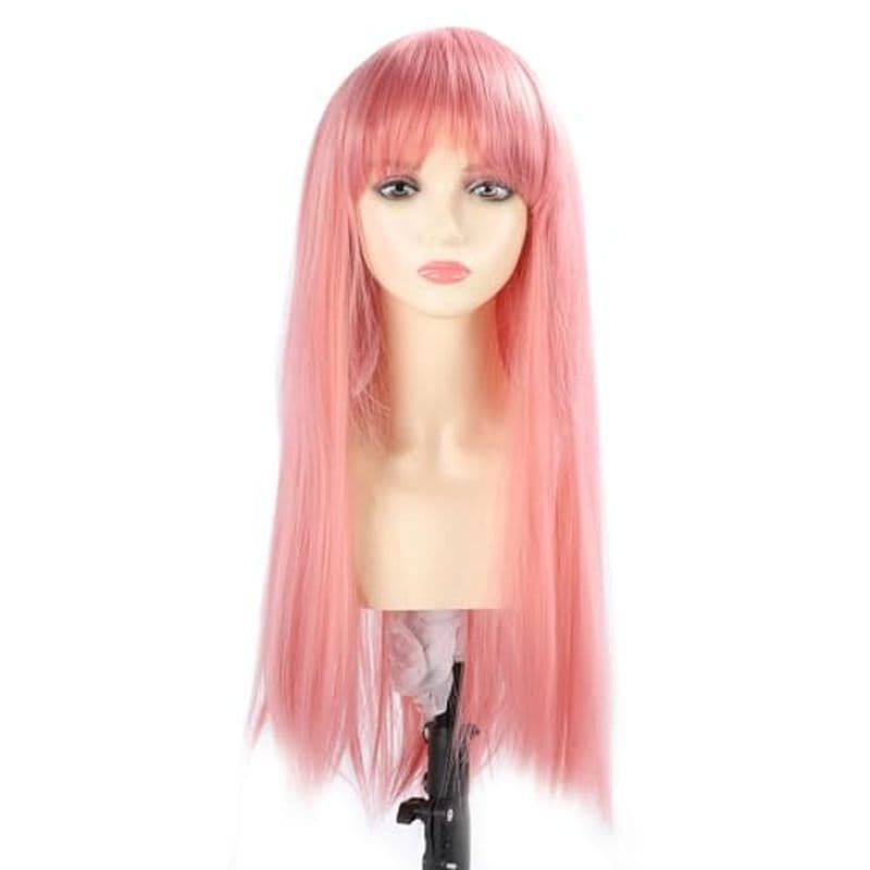 Perucas Femininas , Peruca Longa E Reta Resistente Ao Calor Com Franja Cosplay Macia , De Cabelo Longo , Fantasia De Sub