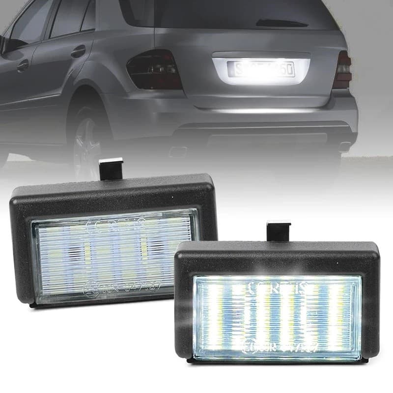 FZ 2 Unidades Para Benz W164 X164 Smart Roadster 452 Branco LED Luz De Matrícula