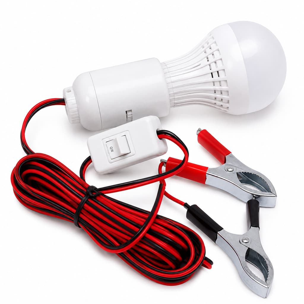 Lampada De Emergencia Usar Na Bateria Automotiva Carro 12v