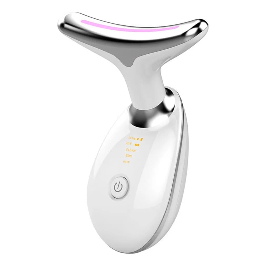 Massageador De Pescoço e Rosto LED Vibração Fototerapia P...