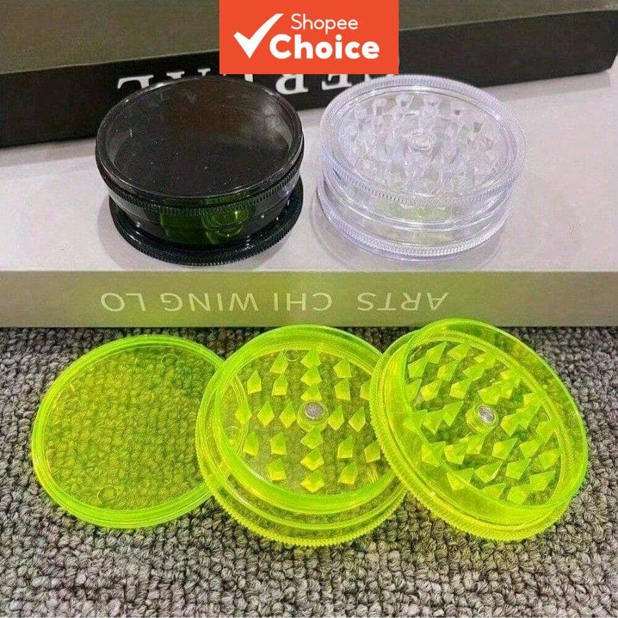 Moedor de Temperos Manual de 3 Polegadas 60mm em Liga de Zinco com 4 Camadas para Sal e Pimenta