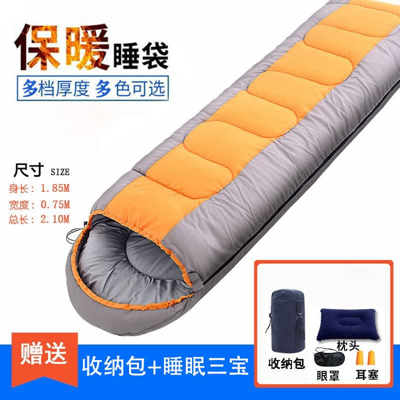 Saco de dormir para camping ao ar livre, adulto, inverno, reforçado, anti-frio, dupla função, à prova de sujeira, para t