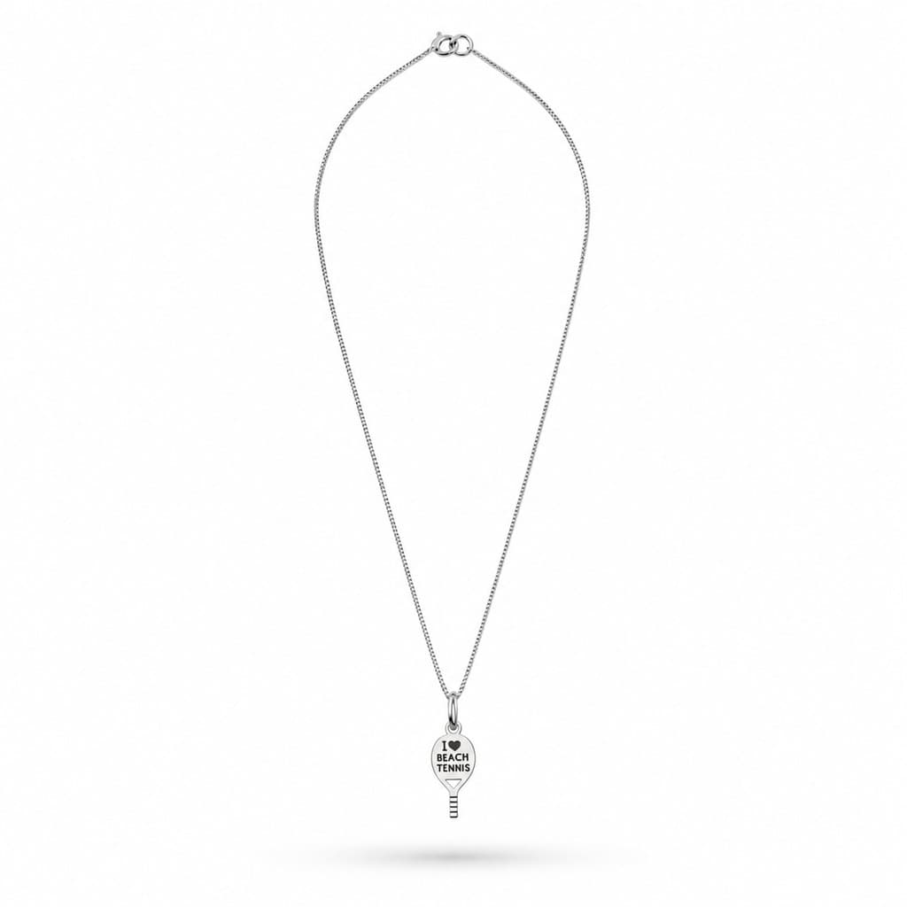 Colar com Pingente de Prata Beach Tennis Vibe by Beach Mania