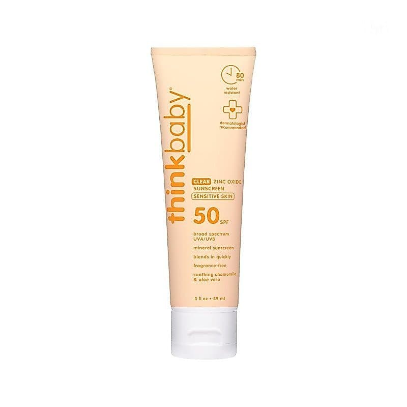 Protetor Solar para Bebês Thinkbaby para Pele Sensível, 3 Fl Oz, Protetor Solar Mineral para Bebês com Óxido de Zinco, F